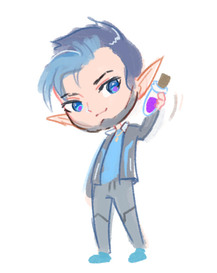 Persona with potion (art © kabocia)