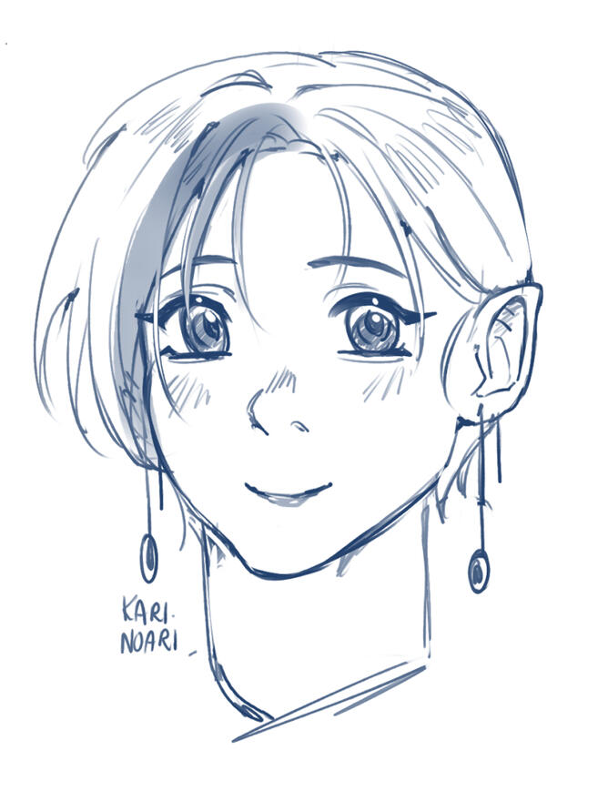 Female persona headshot (art © Karinoari)