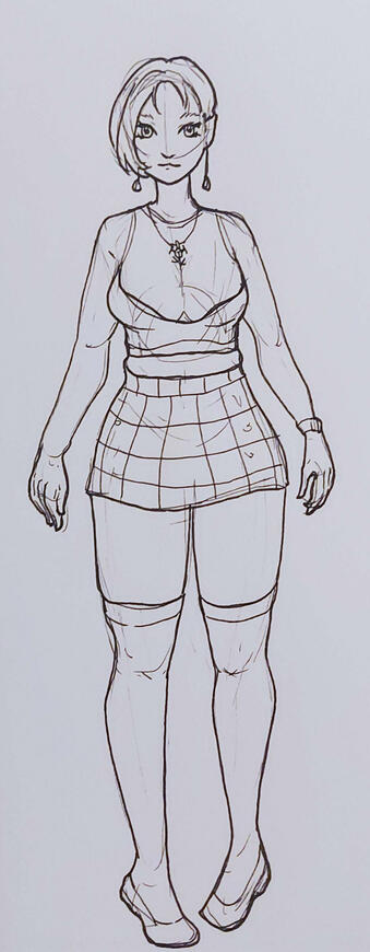 Female persona doodle (art © Misty)