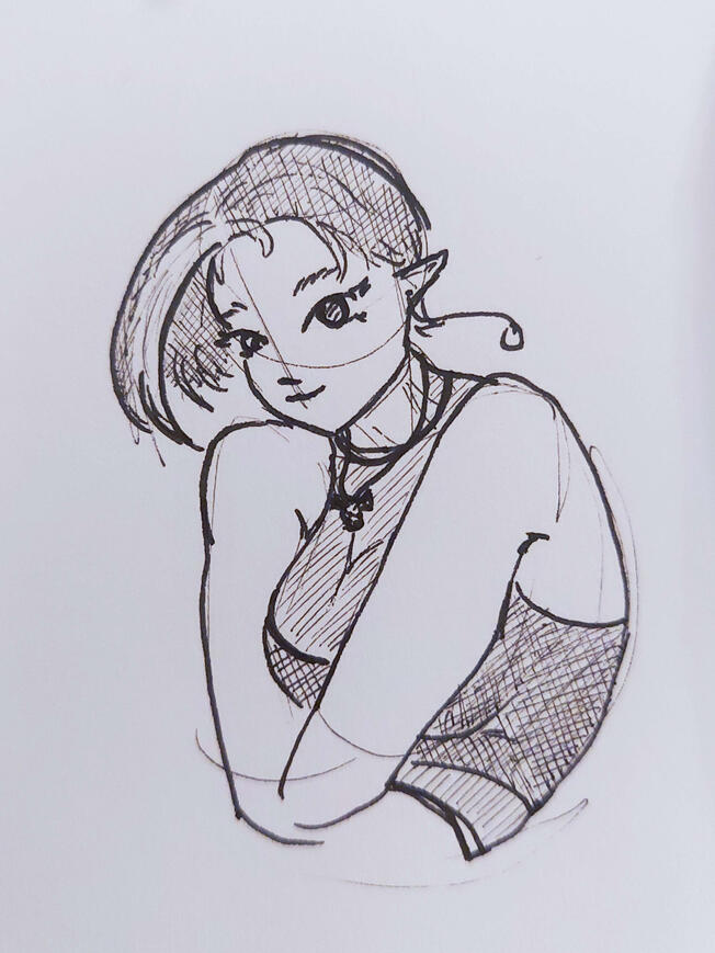 Female persona doodle (art © Misty)