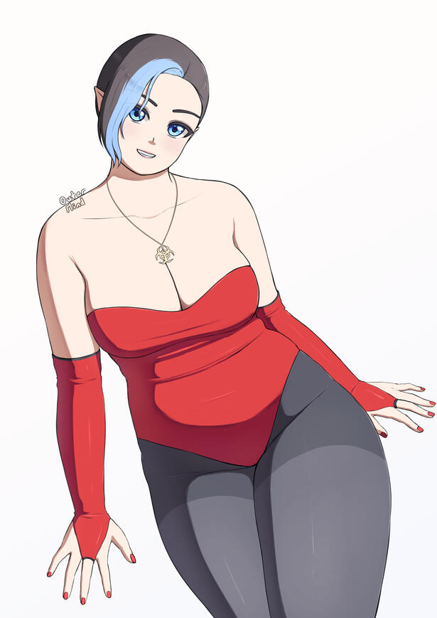 Red leotard (art © Outer Mind)
