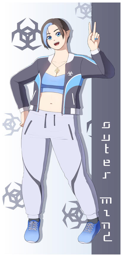 Outer Mind, female form, outfit 1 (art © Outer Mind)